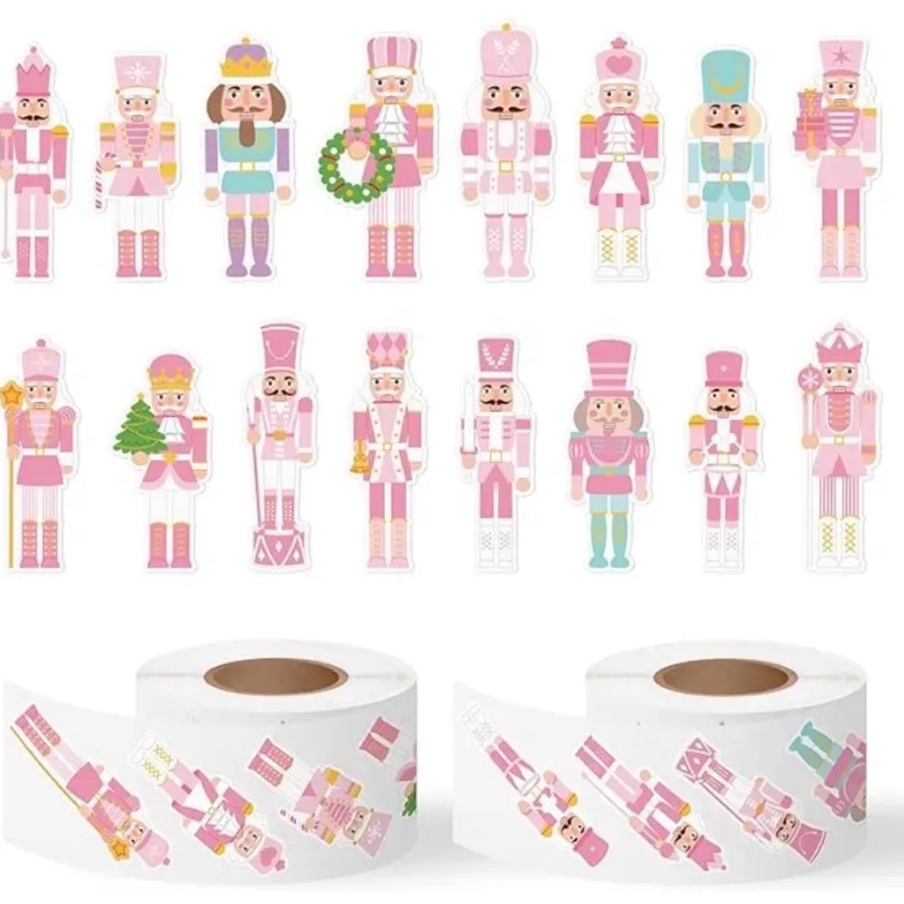 500 Pastel Pink Nutcrackers Stickers Christmas Crafts Pinkmas